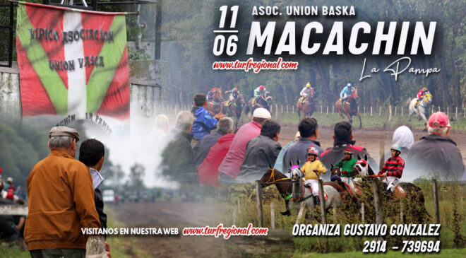 El 11 de Junio se corre en la Asoc. Unión Baska de Macachin