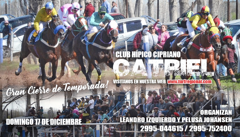 El 17 de Diciembre cierra su temporada el Club Hípico Cipriano Catriel