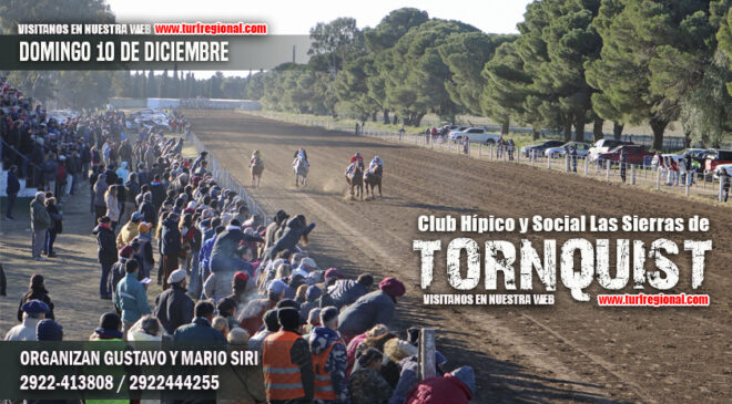 El 10 de Diciembre se corre en el Club Hípico y Social Las Sierras de Tornquist